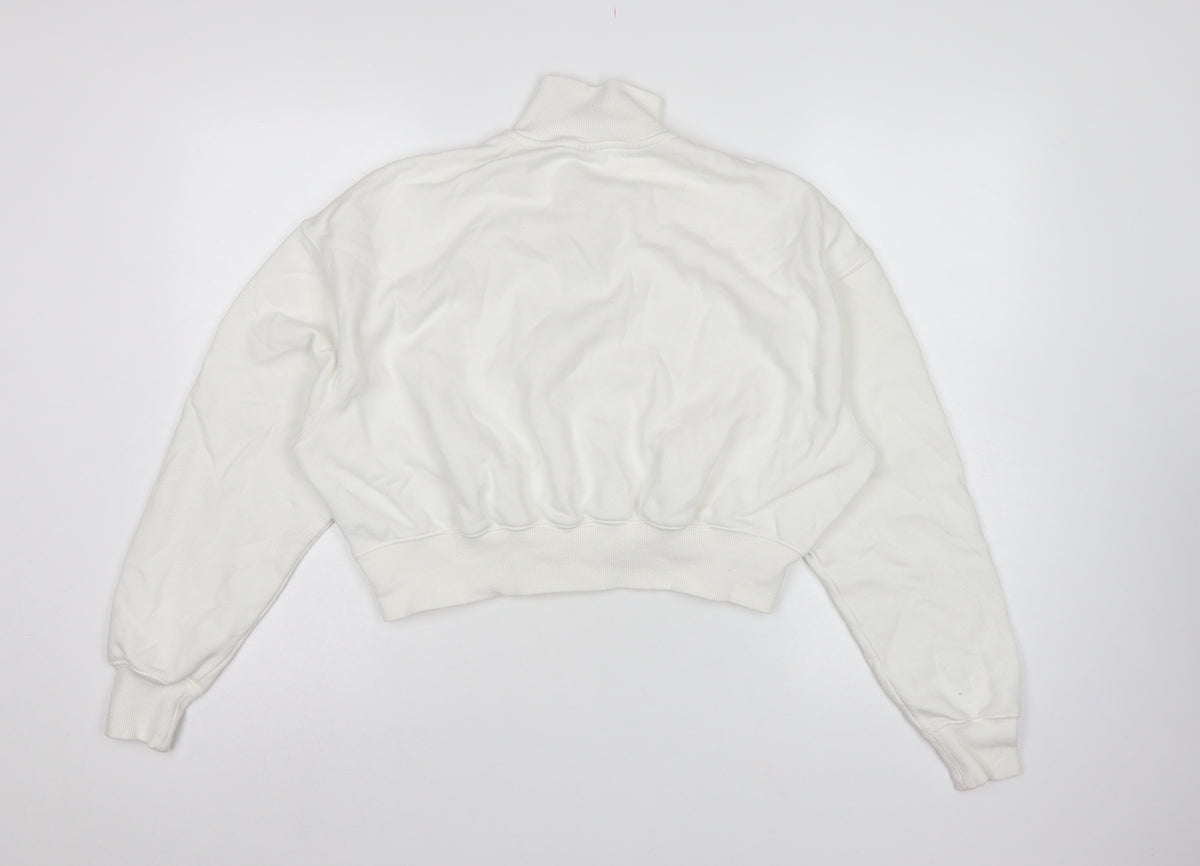 Nike Women’s White S Pullover 1/4 Zip Logo Sweatshirt