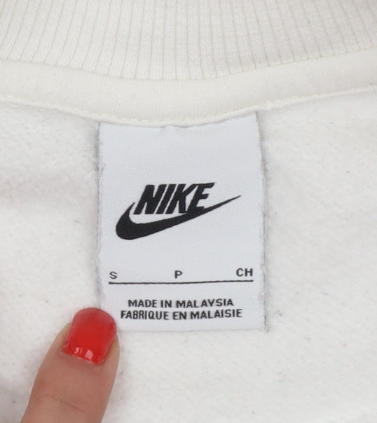 Nike Women’s White S Pullover 1/4 Zip Logo Sweatshirt