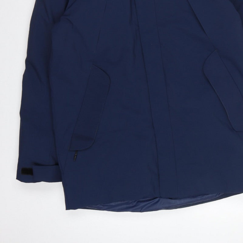 Zara Men’s Blue Size S Hooded Padded Parka Jacket