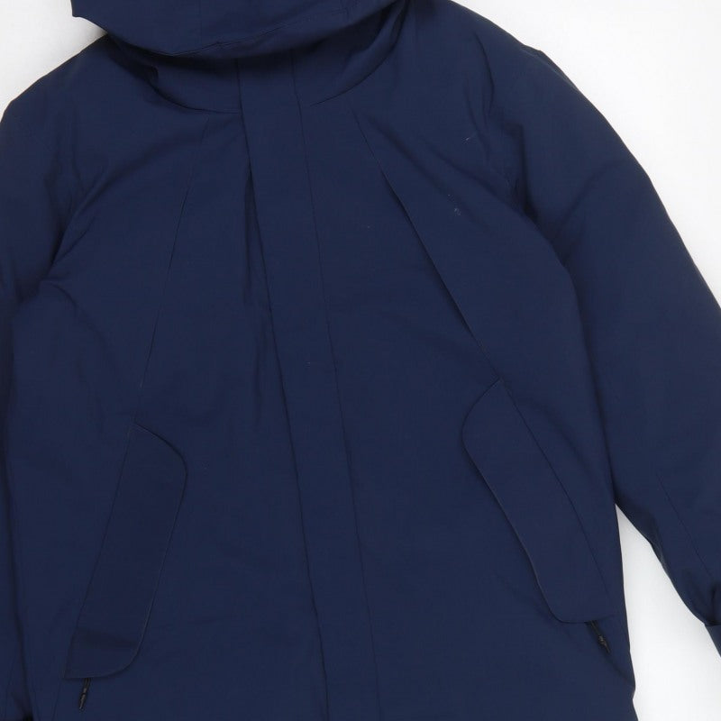 Zara Men’s Blue Size S Hooded Padded Parka Jacket