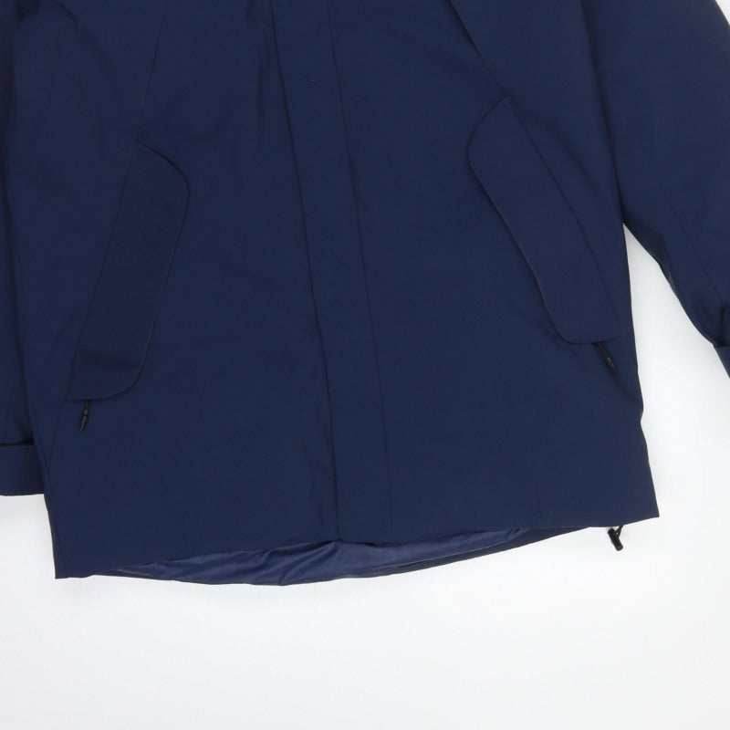Zara Men’s Blue Size S Hooded Padded Parka Jacket