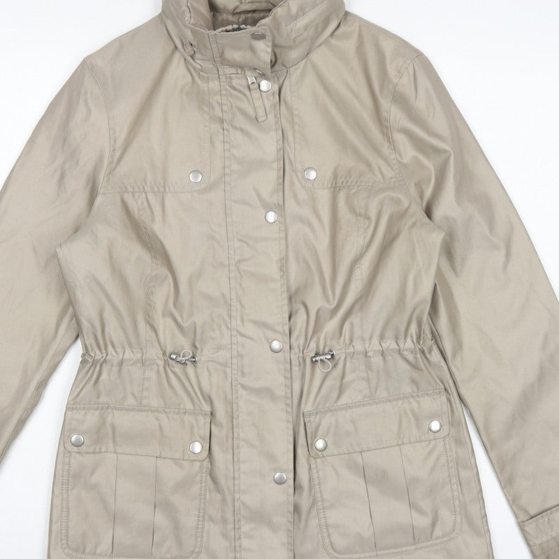 Marks & Spencer Women's Beige UK 18 Parka Jacket Drawstring Pockets