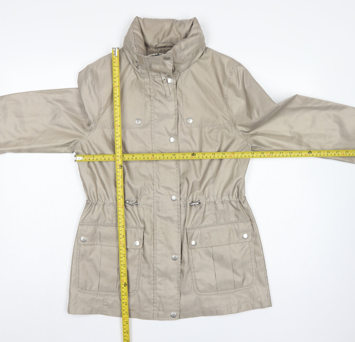 Marks & Spencer Women's Beige UK 18 Parka Jacket Drawstring Pockets