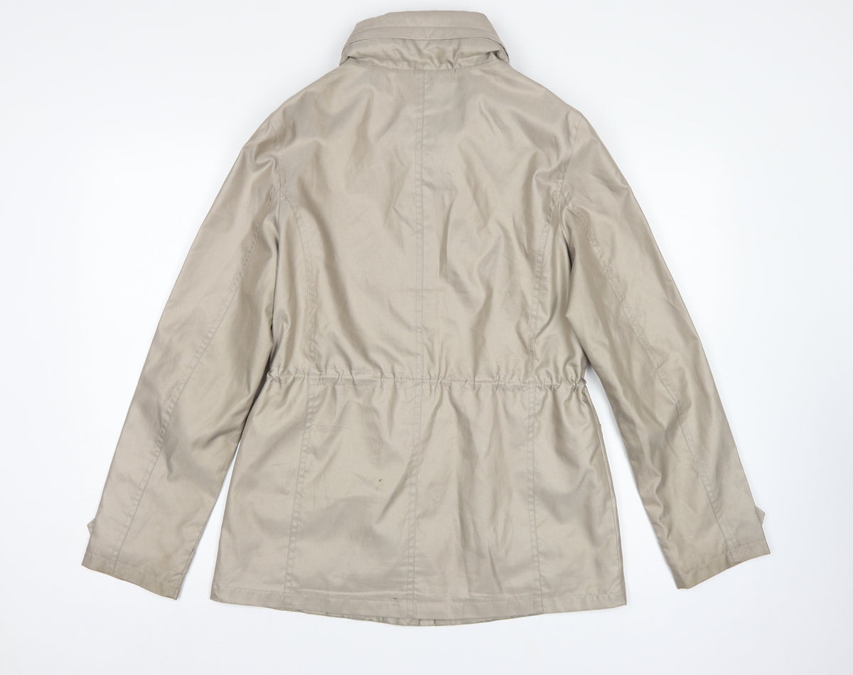 Marks & Spencer Women's Beige UK 18 Parka Jacket Drawstring Pockets