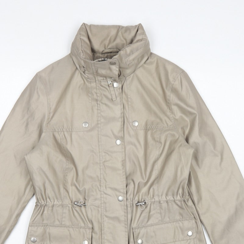 Marks & Spencer Women's Beige UK 18 Parka Jacket Drawstring Pockets