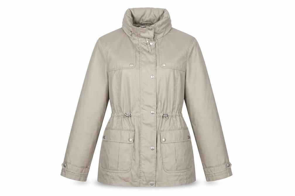 Marks & Spencer Women's Beige UK 18 Parka Jacket Drawstring Pockets