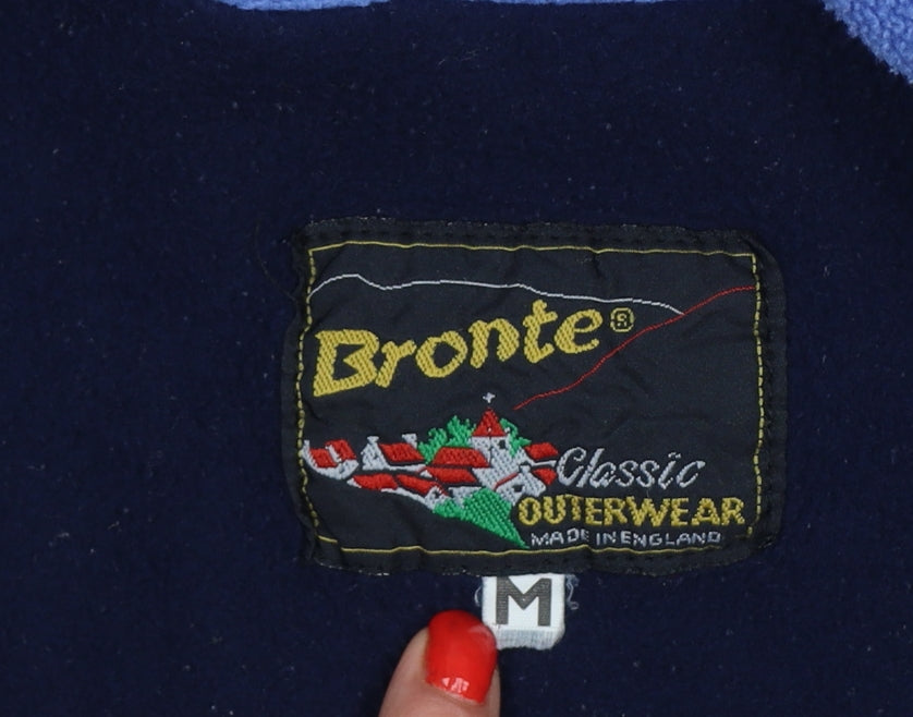 Bronte Men’s Blue M Fleece Full Zip Outdoor Jacket Made in England