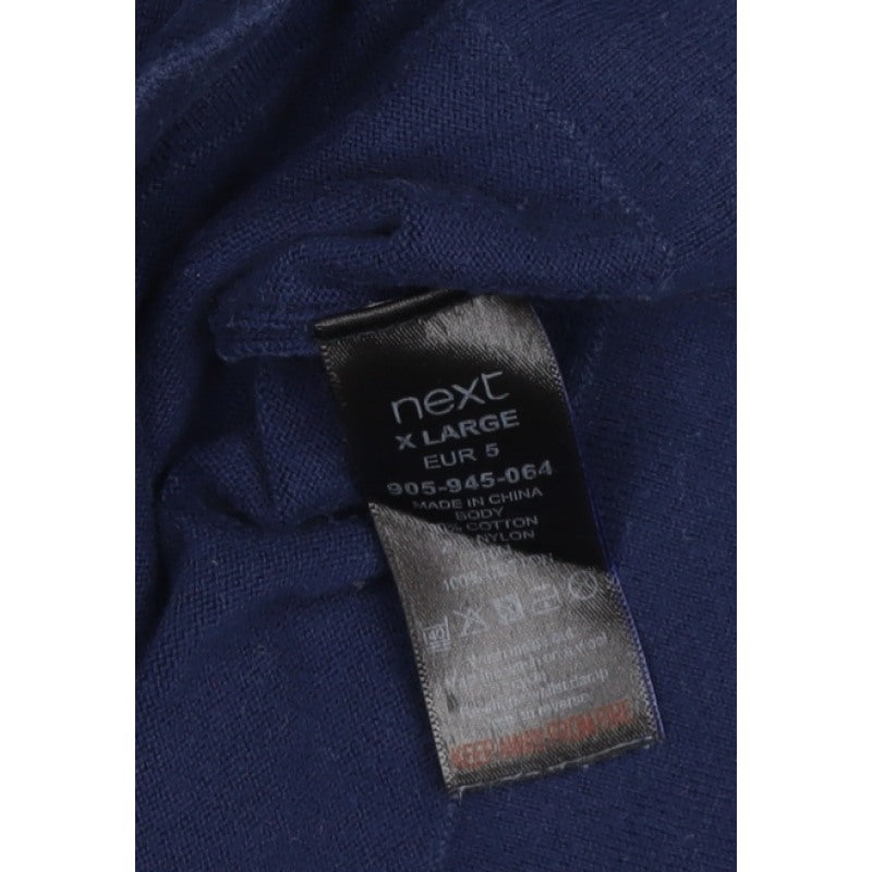 Next Mens Blue XL Short Sleeve Button Down Collar Polo Shirt