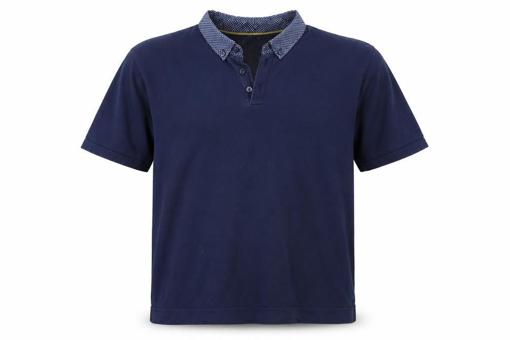 Next Mens Blue XL Short Sleeve Button Down Collar Polo Shirt