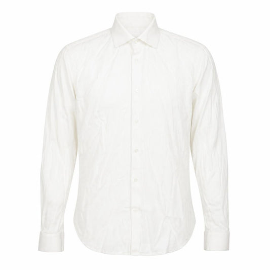 Reiss Men’s White M Slim Fit Cotton Long Sleeve Button-Up Shirt