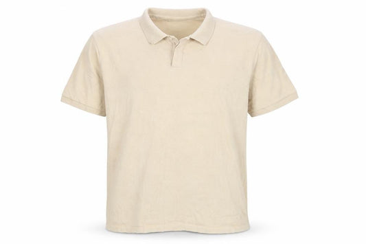 2nd Chapter Men’s Beige XL Cotton Short Sleeve Classic Polo Shirt