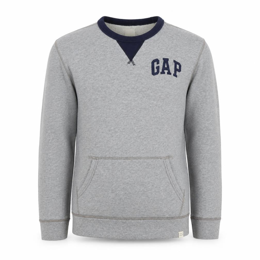 Gap Kids Boys Grey Logo Sweatshirt 14-15 Years Pullover Pockets