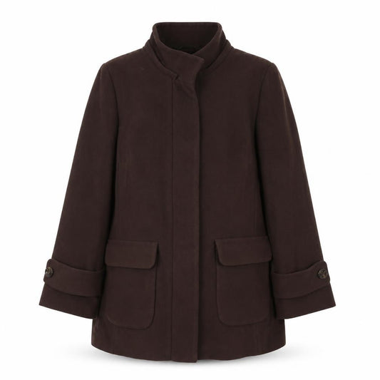 Viyella Women’s Brown Cashmere Blend Mid-Length Coat UK 16