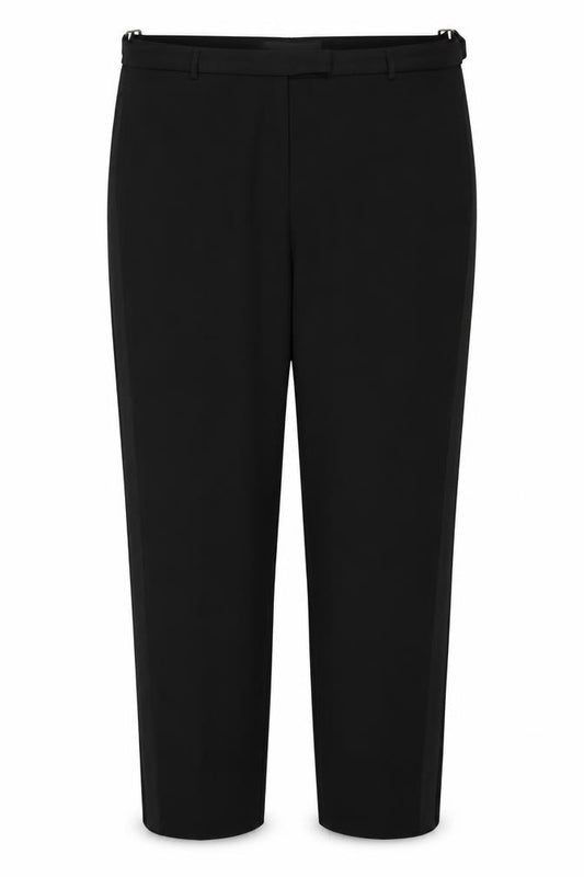 Next Women's Black UK 20R Wide Leg Tailored Dress Trousers Adjustable Waist
