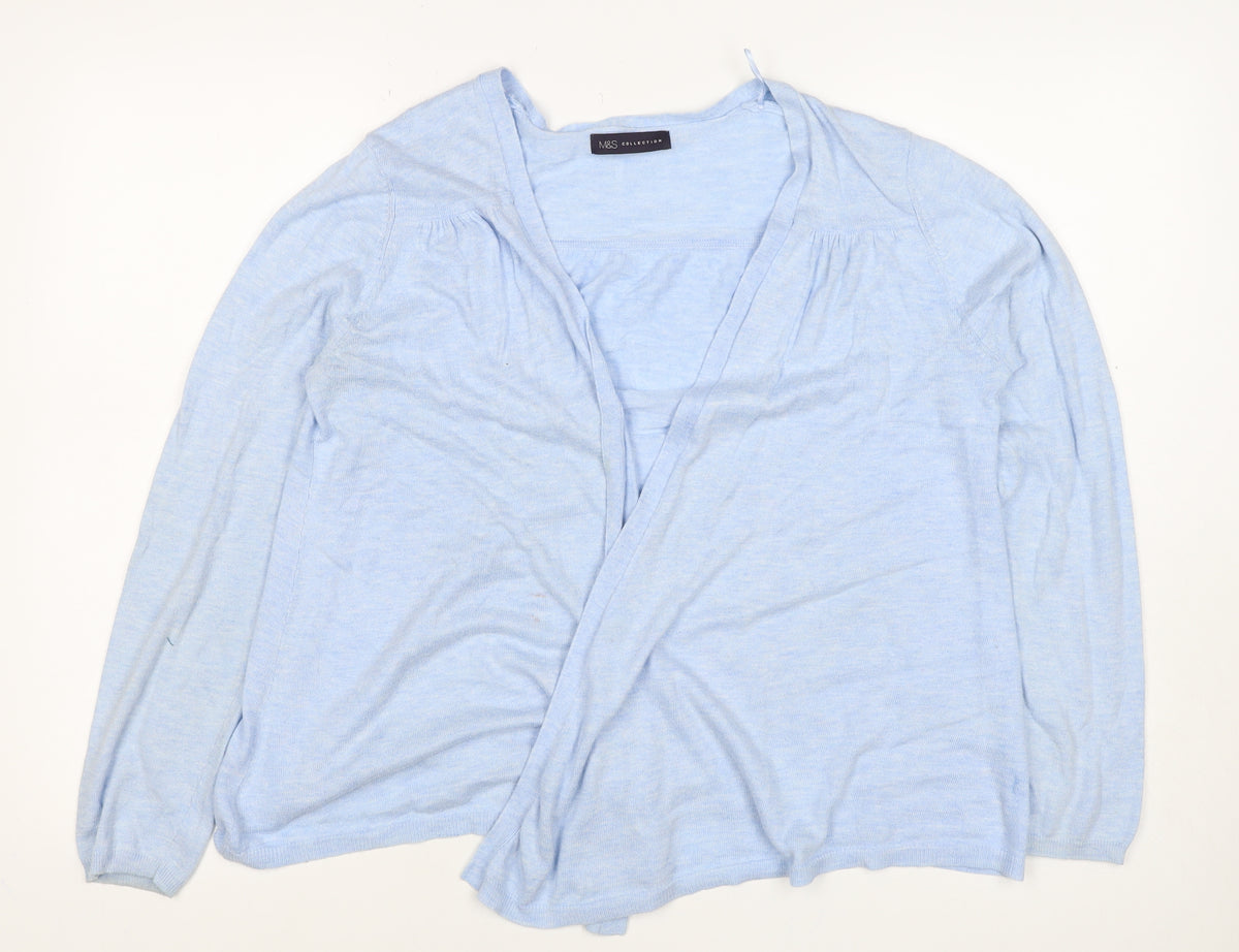 Marks and Spencer Women's Blue UK 14 Open Cardigan Knit