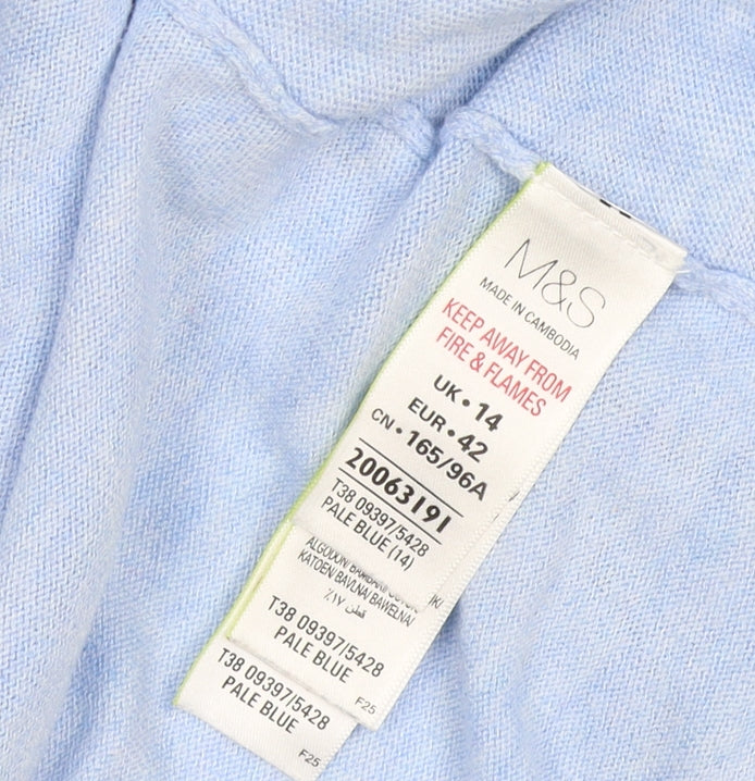 Marks and Spencer Women's Blue UK 14 Open Cardigan Knit