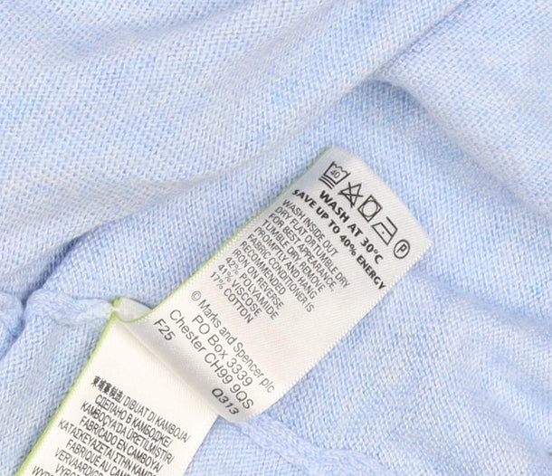 Marks and Spencer Women's Blue UK 14 Open Cardigan Knit