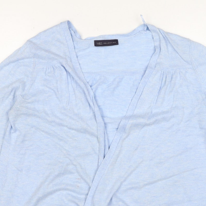 Marks and Spencer Women's Blue UK 14 Open Cardigan Knit