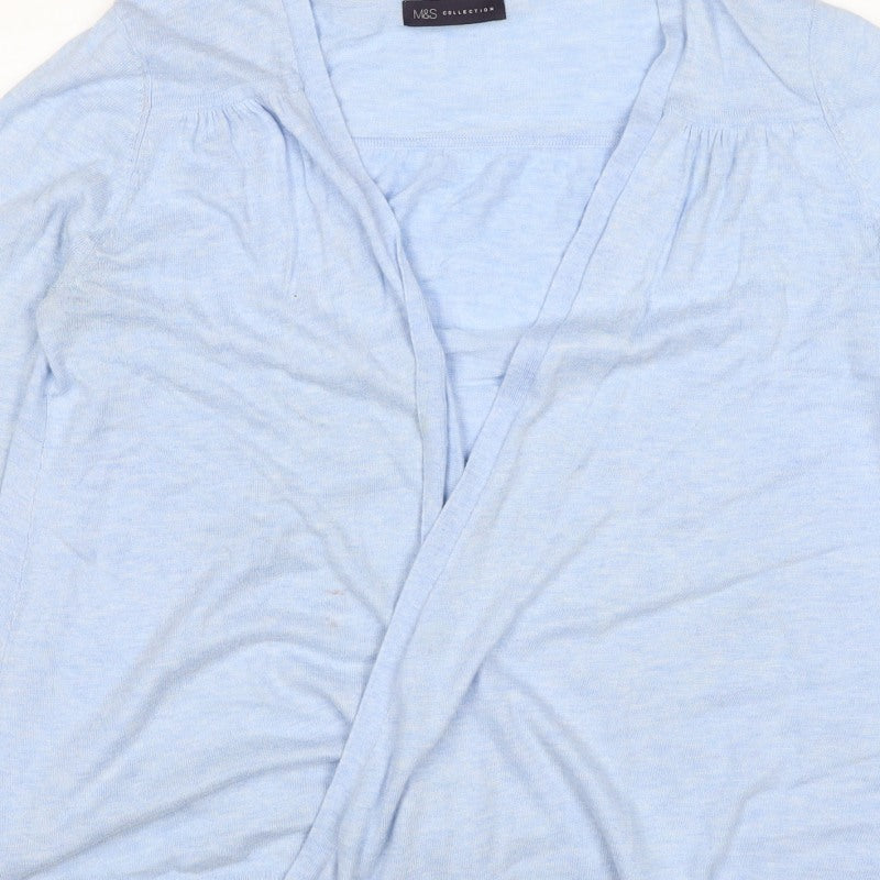 Marks and Spencer Women's Blue UK 14 Open Cardigan Knit