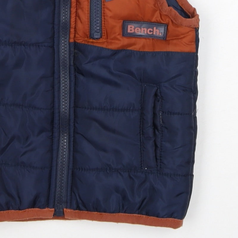Bench Boys Blue Orange 18-24 Months Padded Quilted Zip Bodywarmer