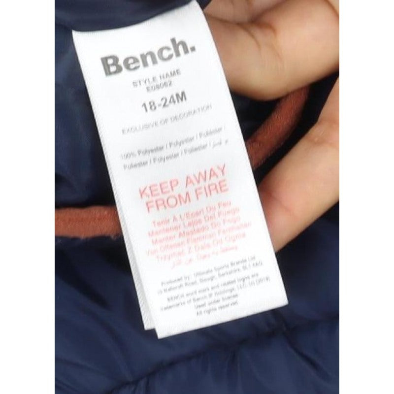 Bench Boys Blue Orange 18-24 Months Padded Quilted Zip Bodywarmer