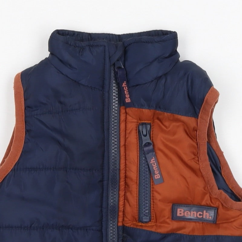 Bench Boys Blue Orange 18-24 Months Padded Quilted Zip Bodywarmer