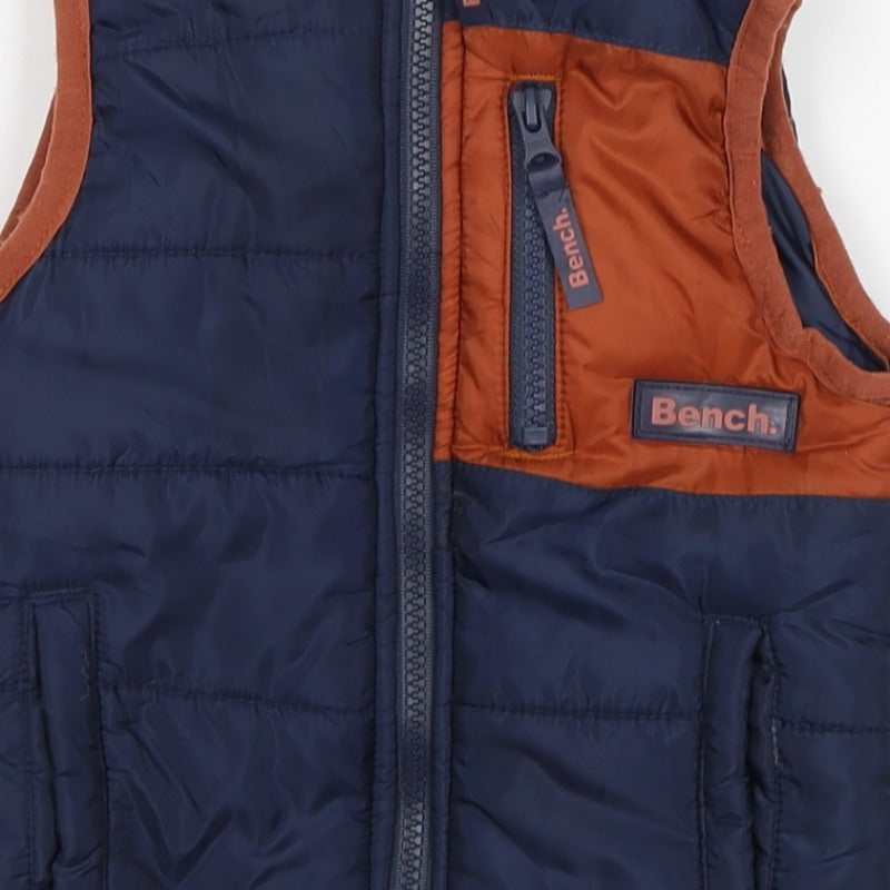Bench Boys Blue Orange 18-24 Months Padded Quilted Zip Bodywarmer