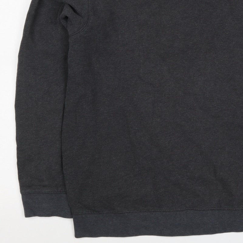 Lands' End Men's Black XL Fleece Crew Neck Pullover Sweatshirt
