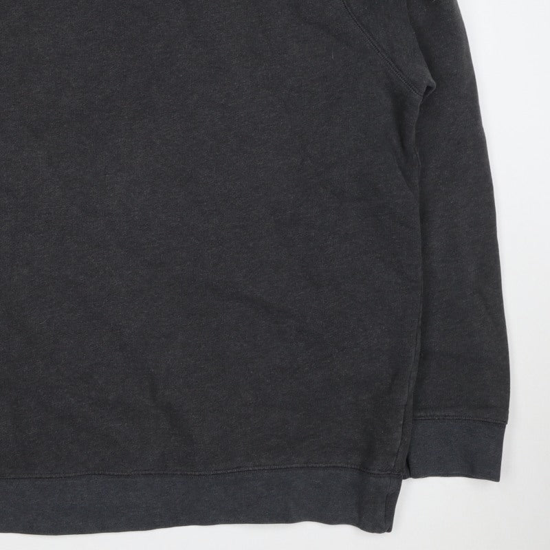 Lands' End Men's Black XL Fleece Crew Neck Pullover Sweatshirt