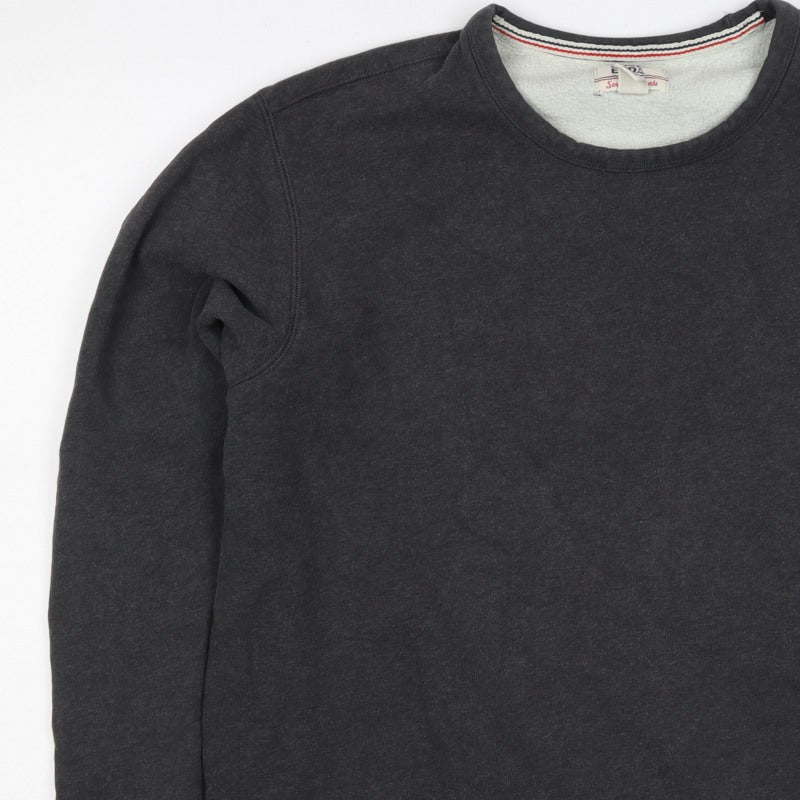 Lands' End Men's Black XL Fleece Crew Neck Pullover Sweatshirt