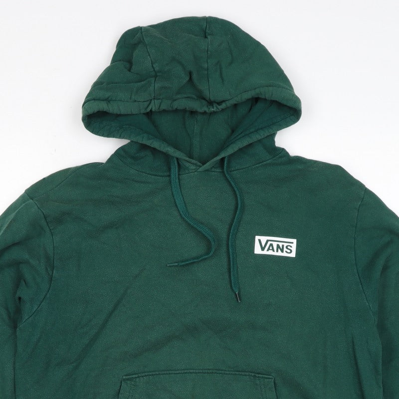 Vans Men’s Green M Pullover Hoodie Logo Cotton Kangaroo Pocket