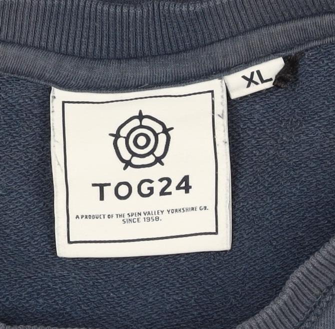 TOG24 Men’s Blue XL Pullover Crew Neck Logo Sweatshirt