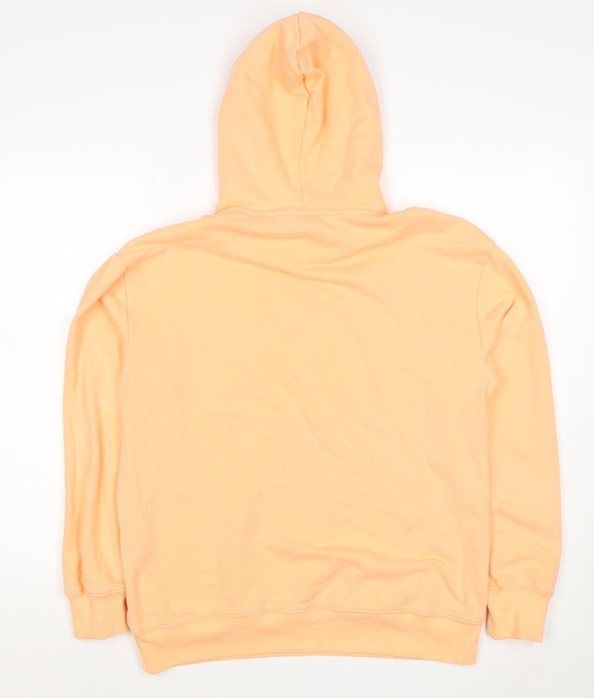 Agora Men's Orange M Pullover Hoodie Dinosaur Embroidered Cotton