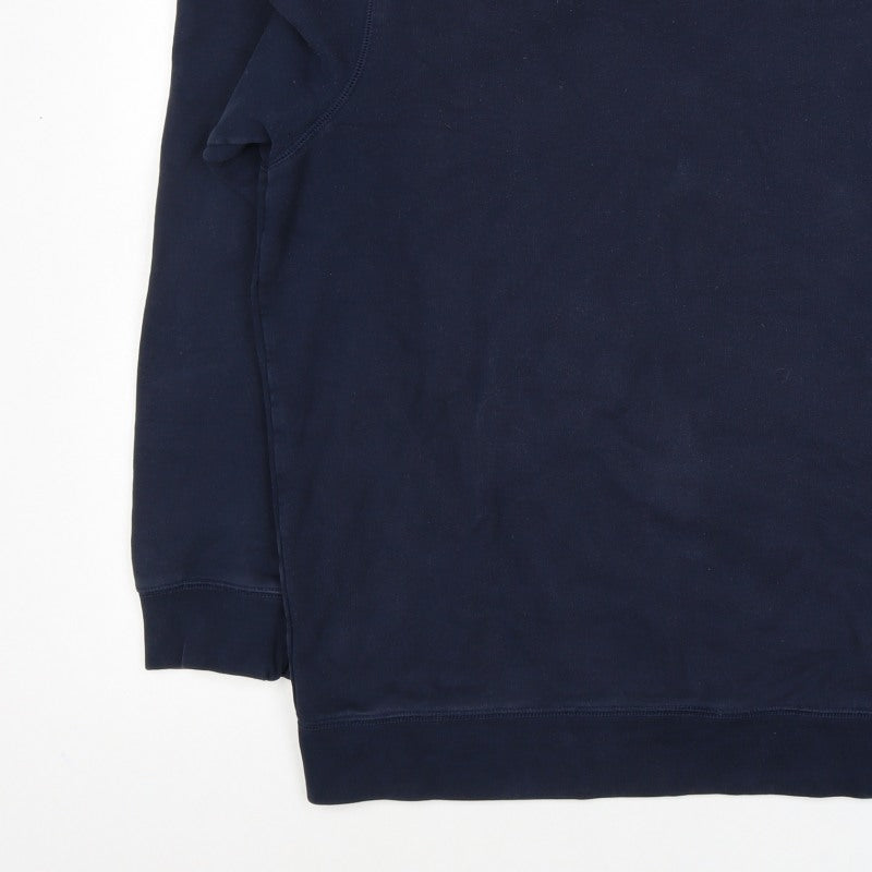 Lands' End Men's Blue XL Crew Neck Pullover Fleece Sweatshirt