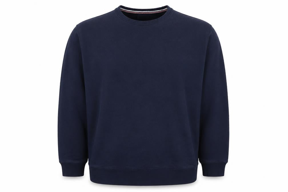 Lands' End Men's Blue XL Crew Neck Pullover Fleece Sweatshirt