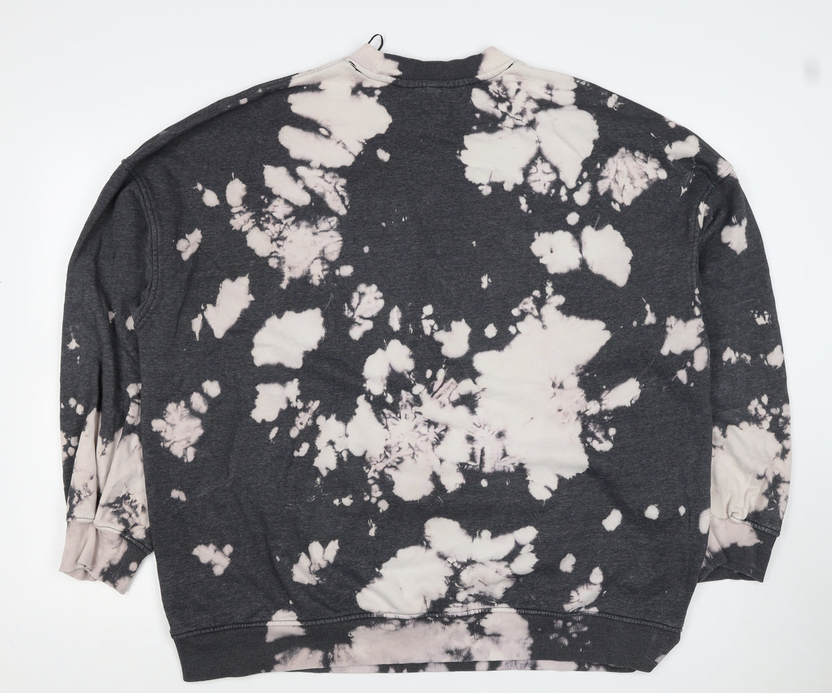 Divided Men’s Black XL Nirvana Bleach Dye Graphic Print Pullover Sweatshirt