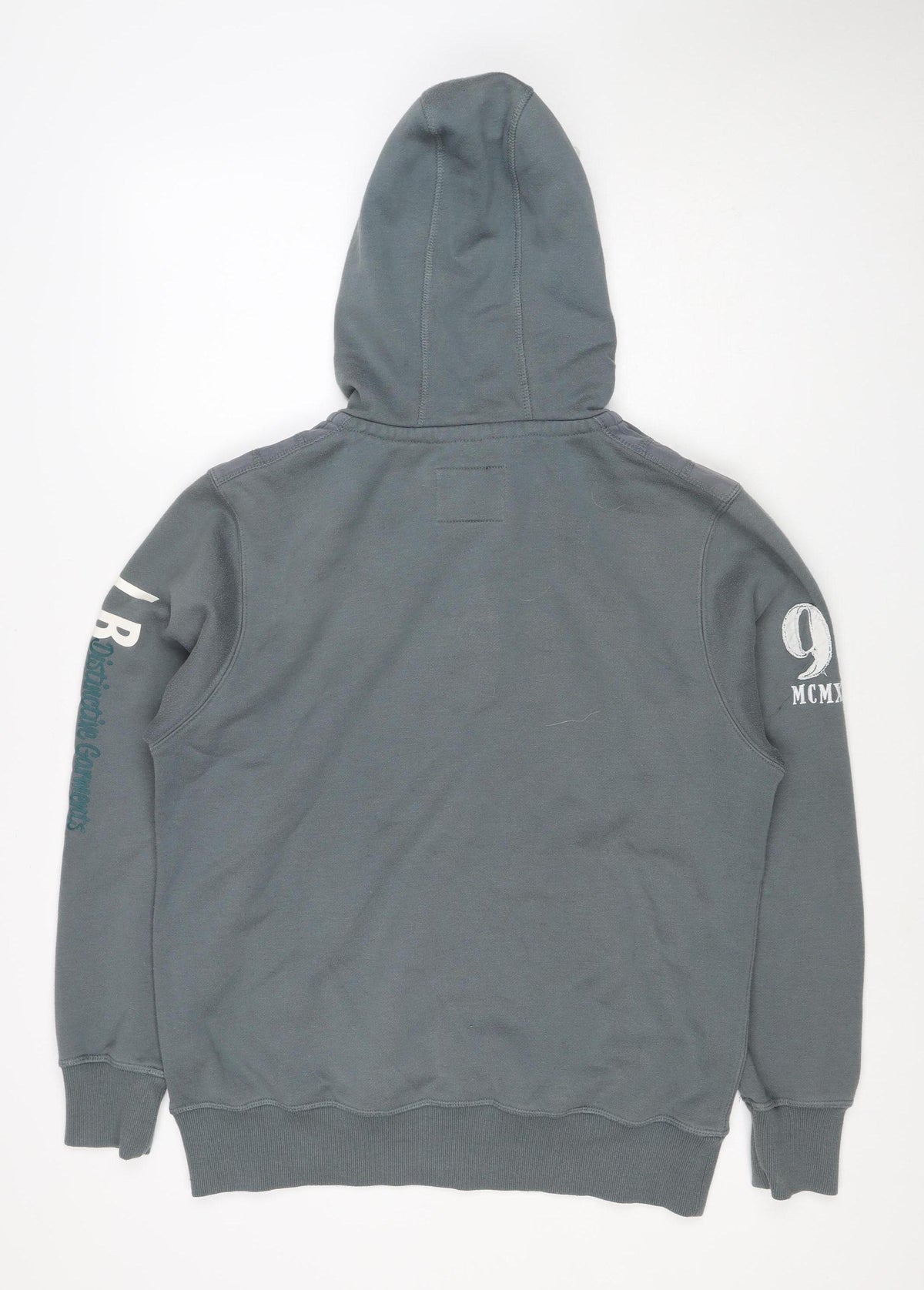 Joe Browns Men Grey M 1/4 Zip Pullover Hoodie Graphic Print