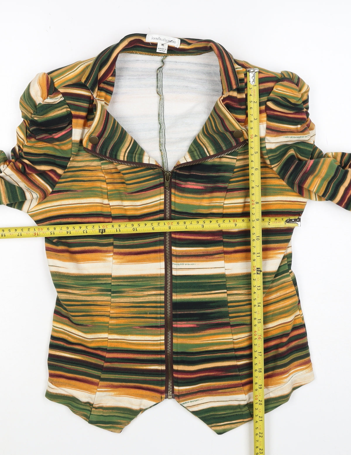 John Paul Richard Women’s Multicoloured M Striped Full Zip Sweatshirt