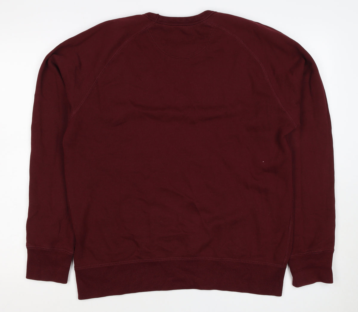 Uniqlo Men’s Red M Crew Neck Cotton Pullover Sweatshirt