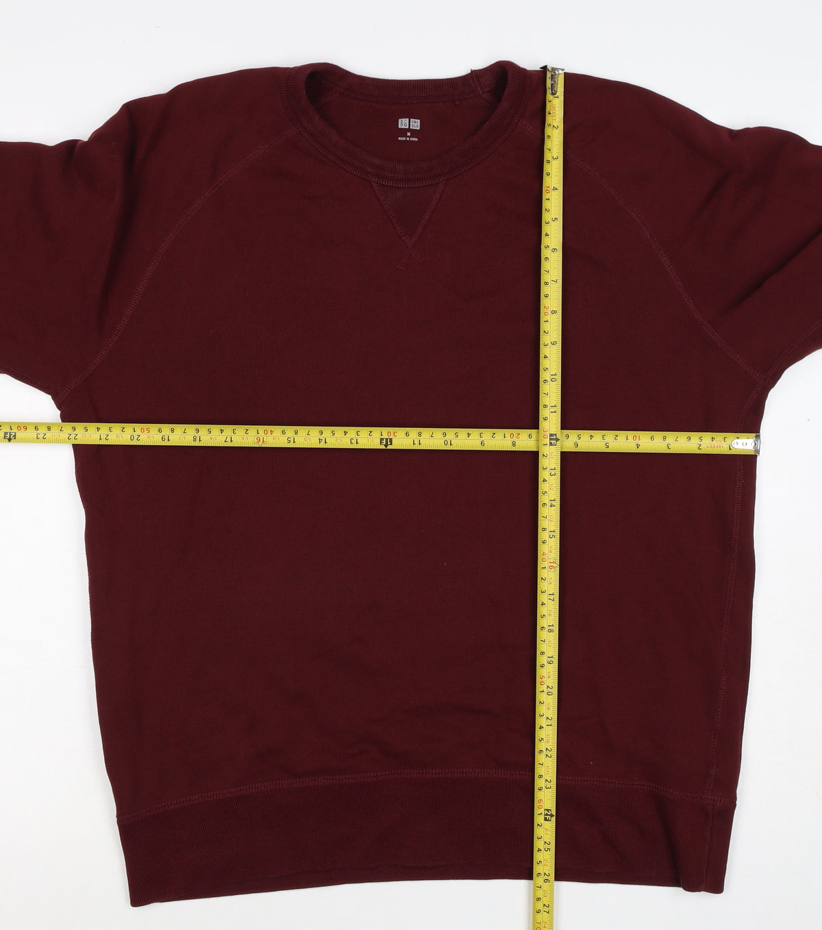 Uniqlo Men’s Red M Crew Neck Cotton Pullover Sweatshirt