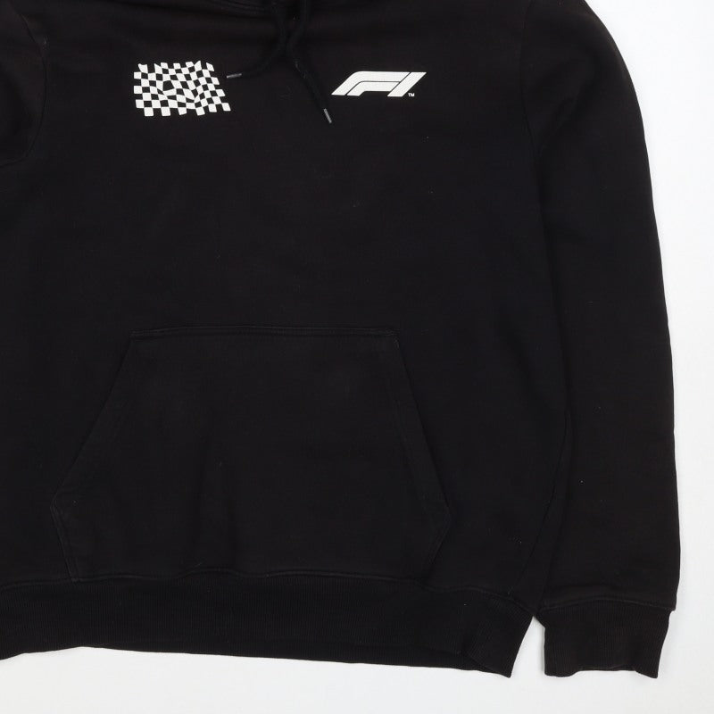 H&M Men’s Black M Formula 1 Racing Graphic Pullover Hoodie