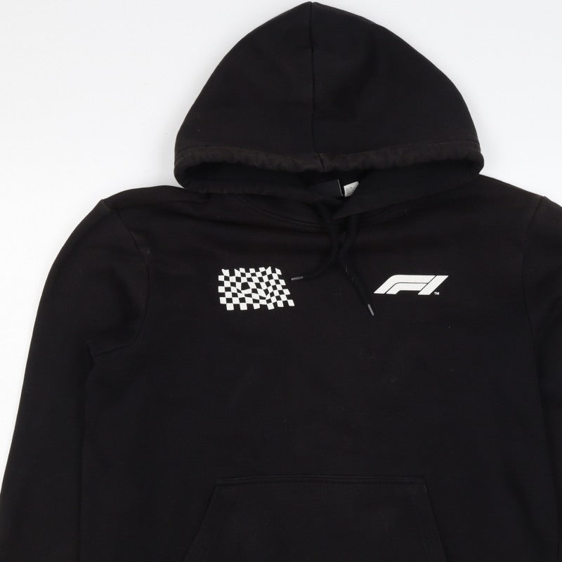 H&M Men’s Black M Formula 1 Racing Graphic Pullover Hoodie
