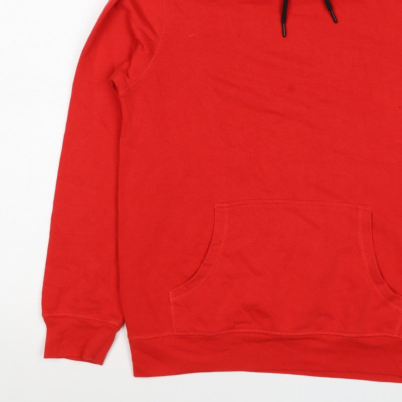 Red Herring Men’s Red Small Pullover Hoodie Drawstring Pocket