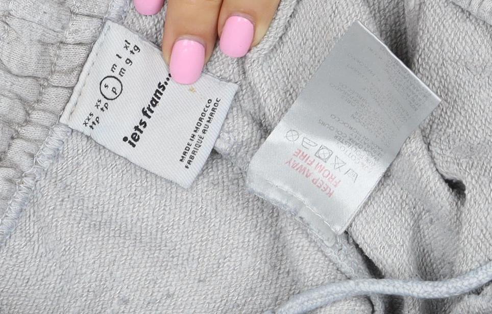 Let's Frams... Women Grey M Jogger Sweatpants Drawstring