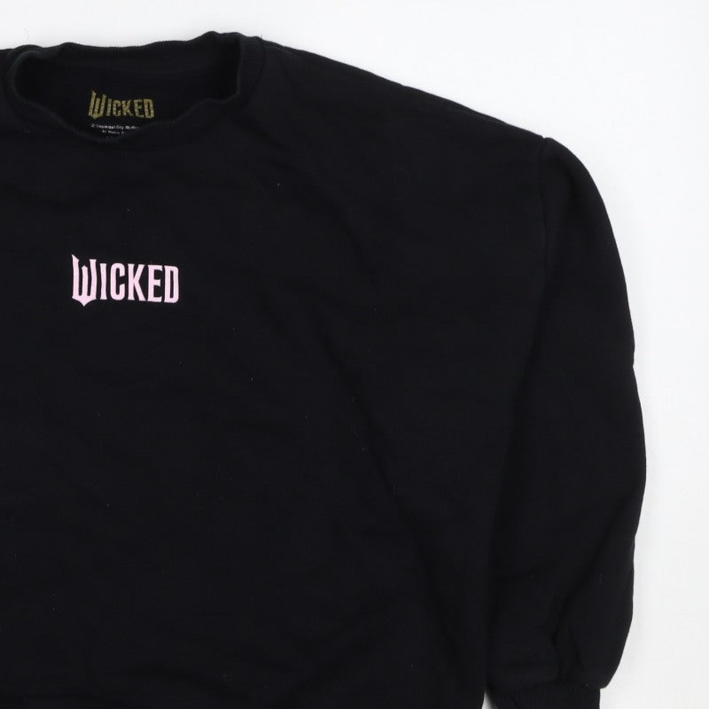 Wicked Girls Black Pink Graphic Print Pullover Sweatshirt 12-13 Years