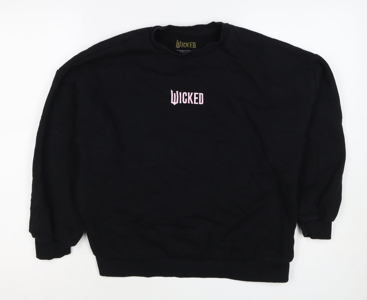 Wicked Girls Black Pink Graphic Print Pullover Sweatshirt 12-13 Years