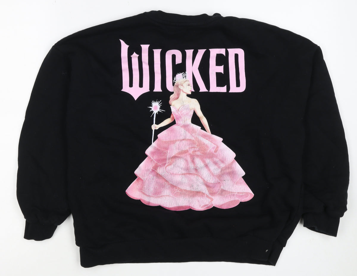 Wicked Girls Black Pink Graphic Print Pullover Sweatshirt 12-13 Years