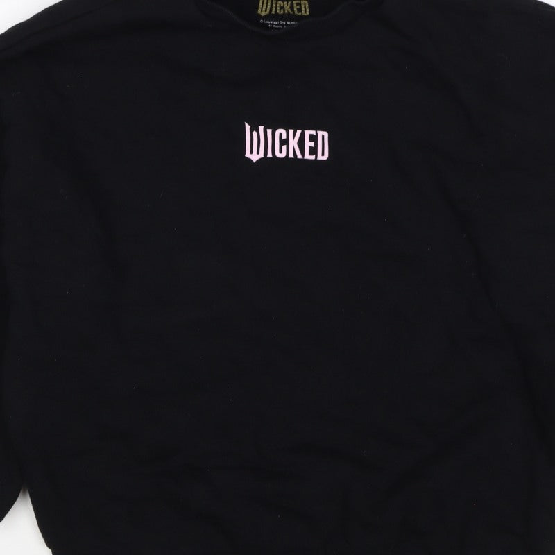 Wicked Girls Black Pink Graphic Print Pullover Sweatshirt 12-13 Years