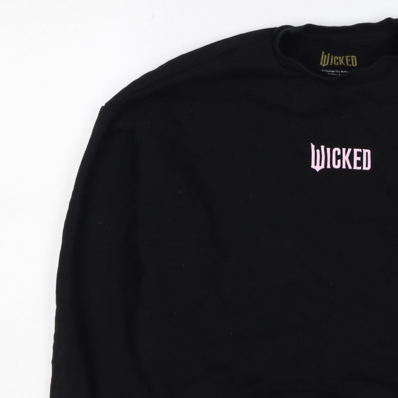 Wicked Girls Black Pink Graphic Print Pullover Sweatshirt 12-13 Years
