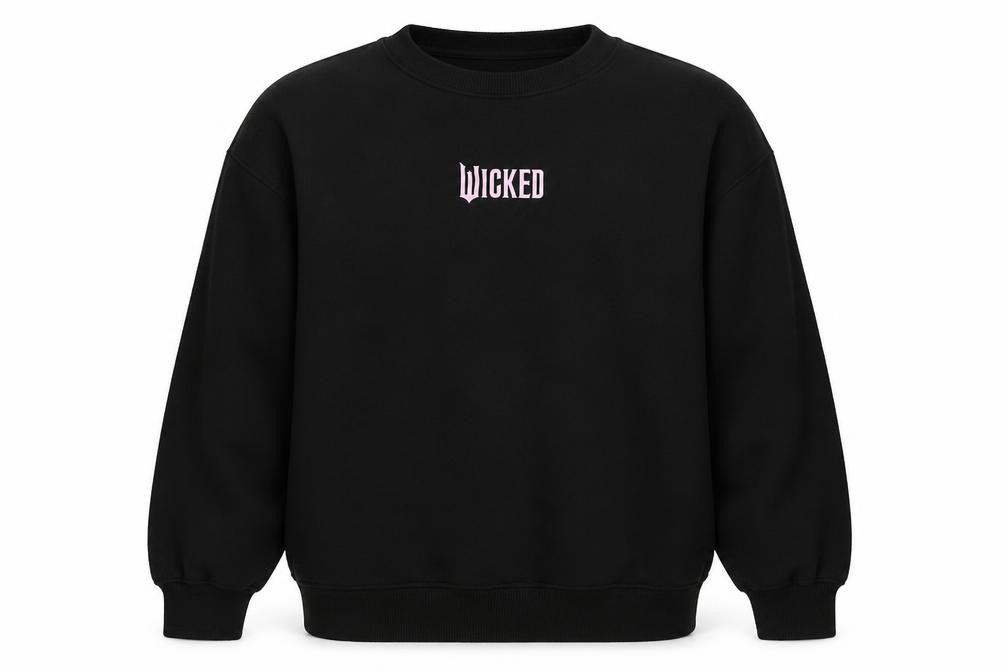 Wicked Girls Black Pink Graphic Print Pullover Sweatshirt 12-13 Years